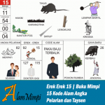 Erek Erek 15 | Buku Mimpi 15 Kode Alam Pelarian dan Taysen